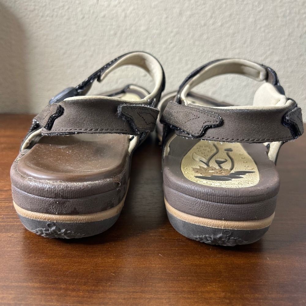 Gold Pigeon Sandals Size 38 US 7.5 Brown Butterfly Comfort Sport G9179W - Picture 3 of 8
